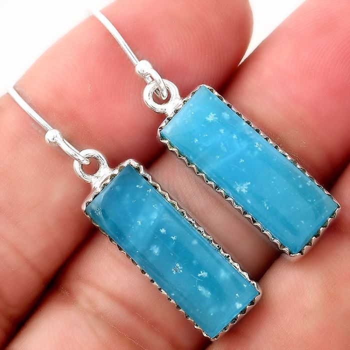 Natural Smithsonite Earrings SDE52823 E-1113, 8x20 mm