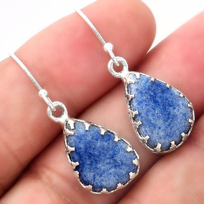 Natural Dumortierite Quartz Earrings SDE52923 E-1113, 11x16 mm