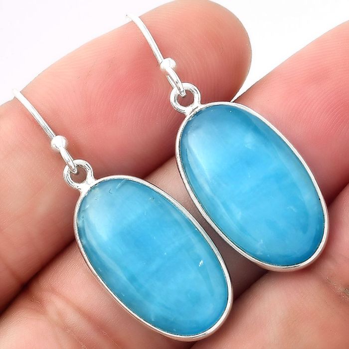 Natural Smithsonite Earrings SDE53100 E-1001, 12x21 mm