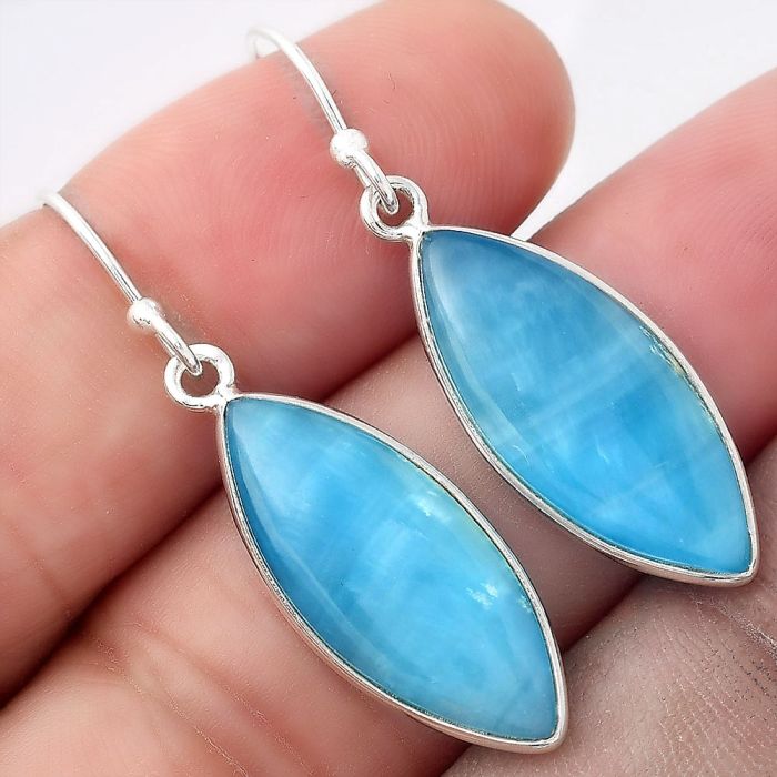 Natural Smithsonite Earrings SDE53213 E-1001, 10x23 mm