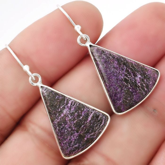 Natural Purpurite - South Africa Earrings SDE53448 E-1001, 16x21 mm