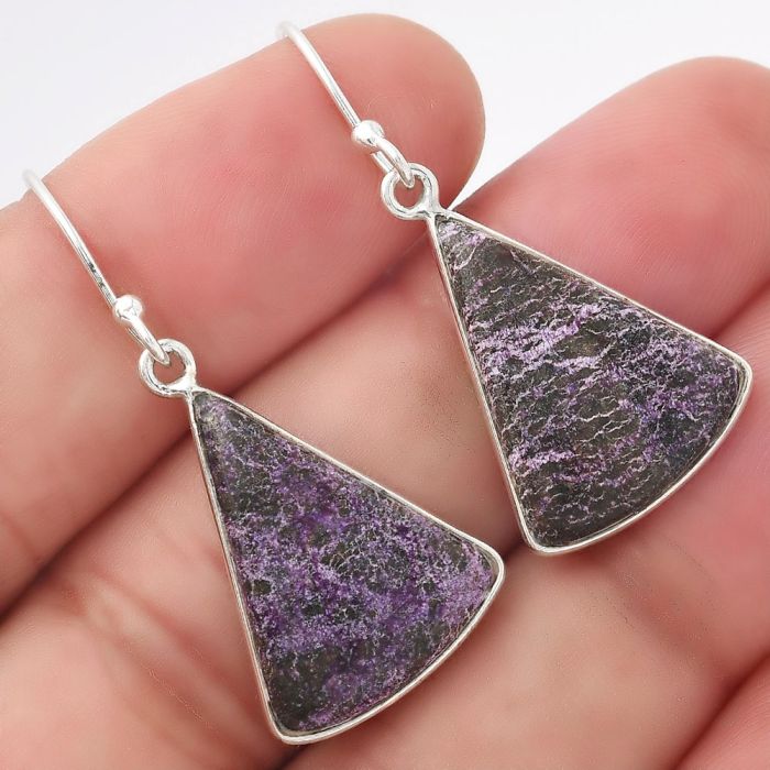 Natural Purpurite - South Africa Earrings SDE53458 E-1001, 15x21 mm