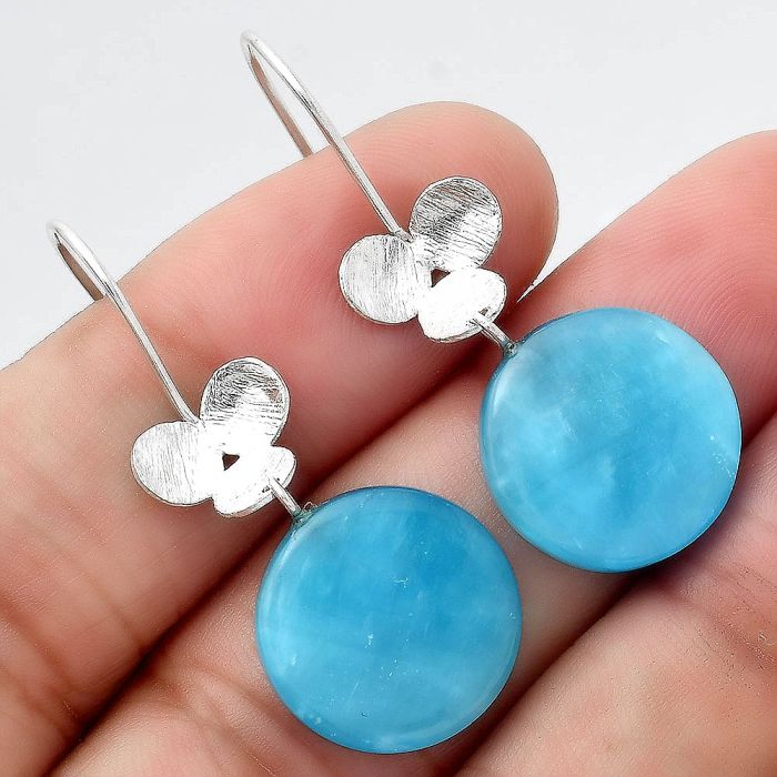 Natural Smithsonite Earrings SDE54628 E-1094, 16x16 mm