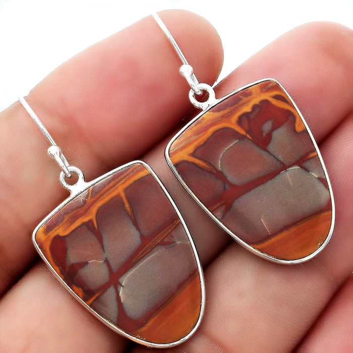 Natural Noreena Jasper Earrings SDE54726 E-1001, 19x24 mm