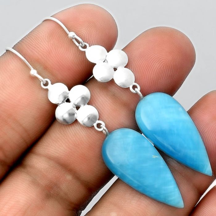 Natural Smithsonite Earrings SDE55439 E-1094, 12x26 mm