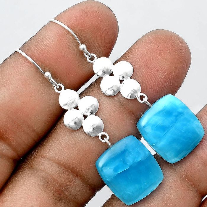 Natural Smithsonite Earrings SDE55473 E-1094, 15x16 mm