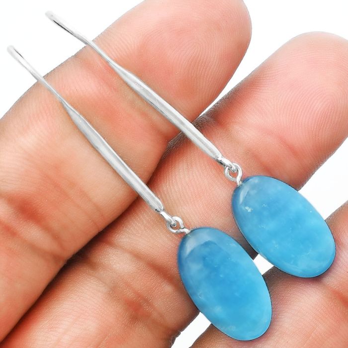 Natural Smithsonite Earrings SDE55547 E-1095, 11x19 mm