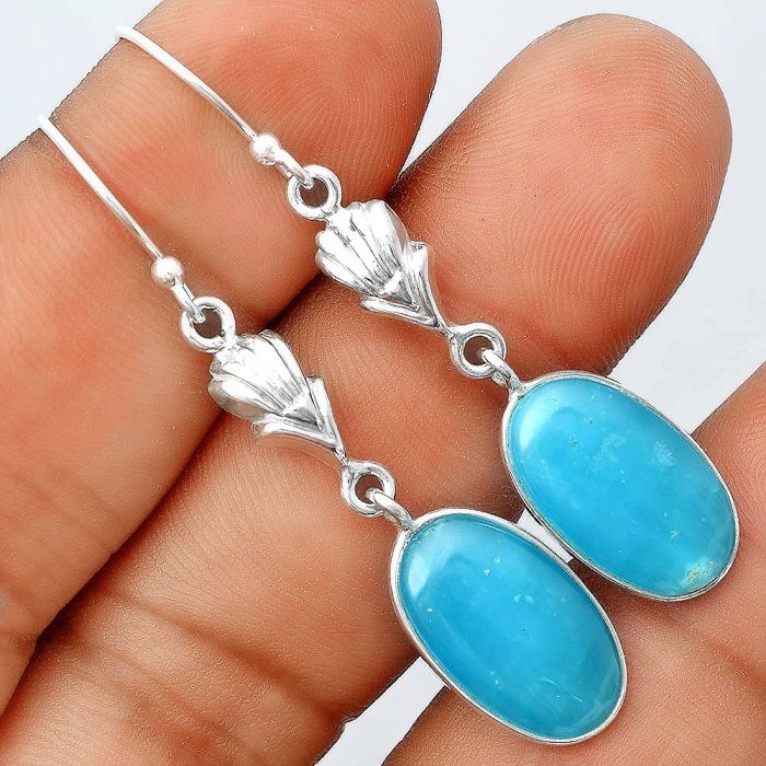 Natural Smithsonite Earrings SDE55734 E-1094, 10x17 mm