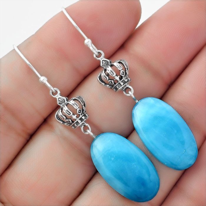 Natural Smithsonite Earrings SDE56825 E-1235, 12x21 mm