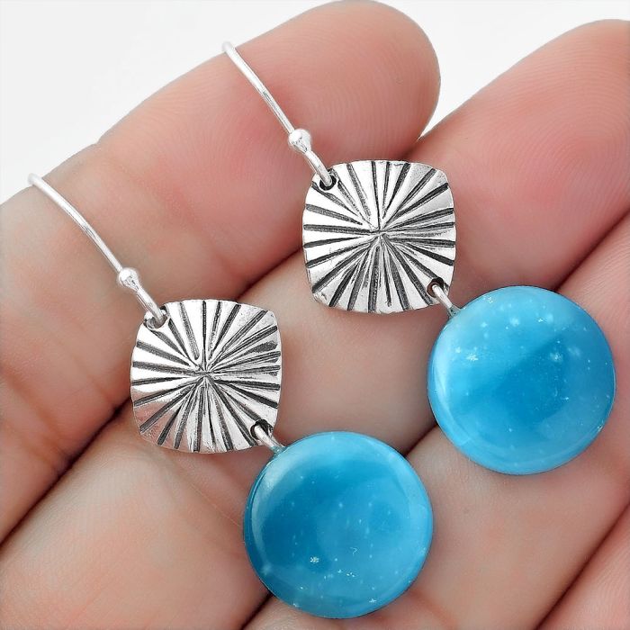 Natural Smithsonite Earrings SDE56848 E-1094, 14x14 mm