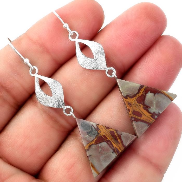 Natural Noreena Jasper Earrings SDE56986 E-1094, 17x19 mm