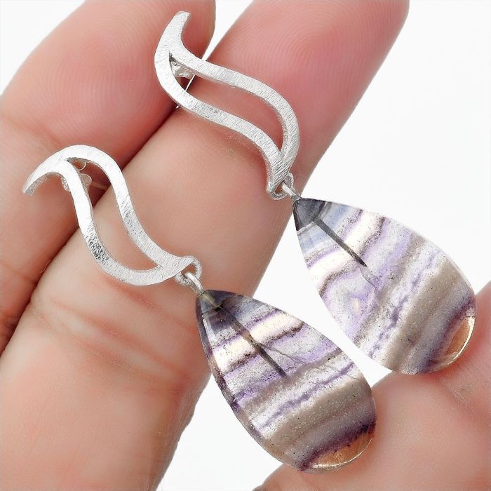 Natural Multi Fluorite Earrings SDE57188 E-1204, 14x24 mm