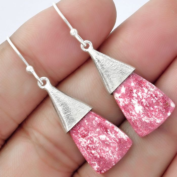 Natural Pink Thulite - Norway Earrings SDE58866 E-1083, 12x18 mm