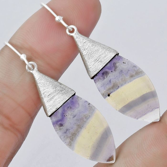 Natural Multi Fluorite Earrings SDE58879 E-1083, 13x26 mm