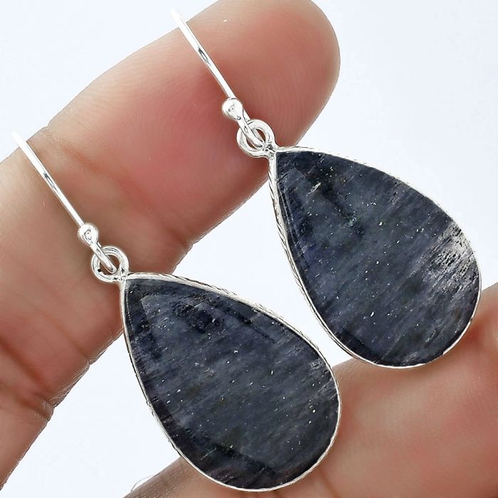 Natural Purple Aventurine Earrings SDE59172 E-1001, 15x24 mm