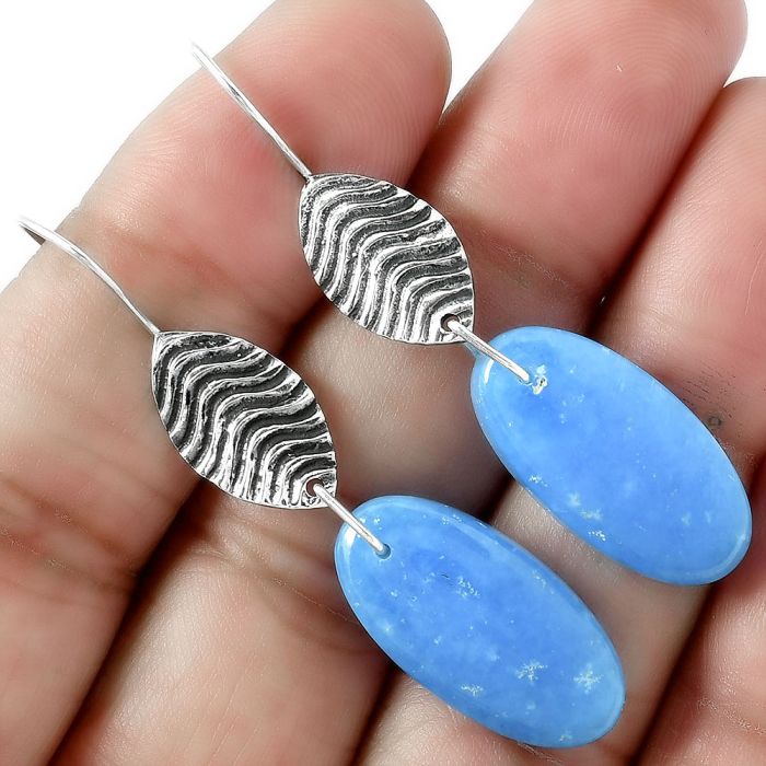 Natural Smithsonite Earrings SDE59583 E-1203, 11x23 mm