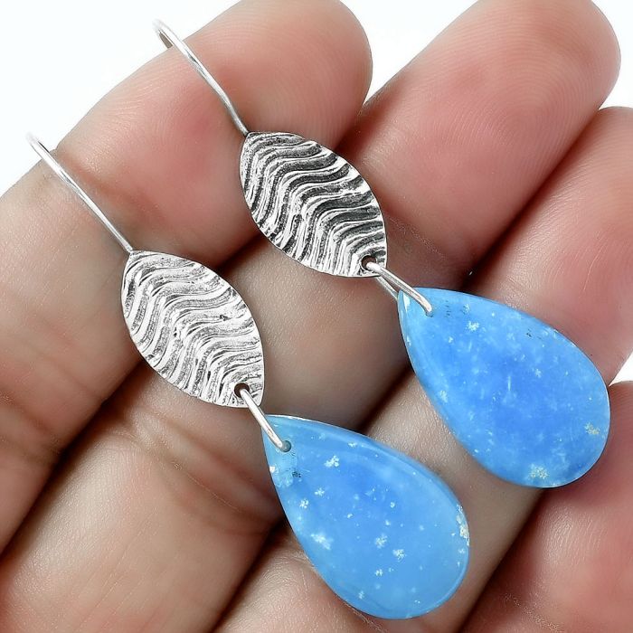 Natural Smithsonite Earrings SDE59586 E-1203, 13x21 mm