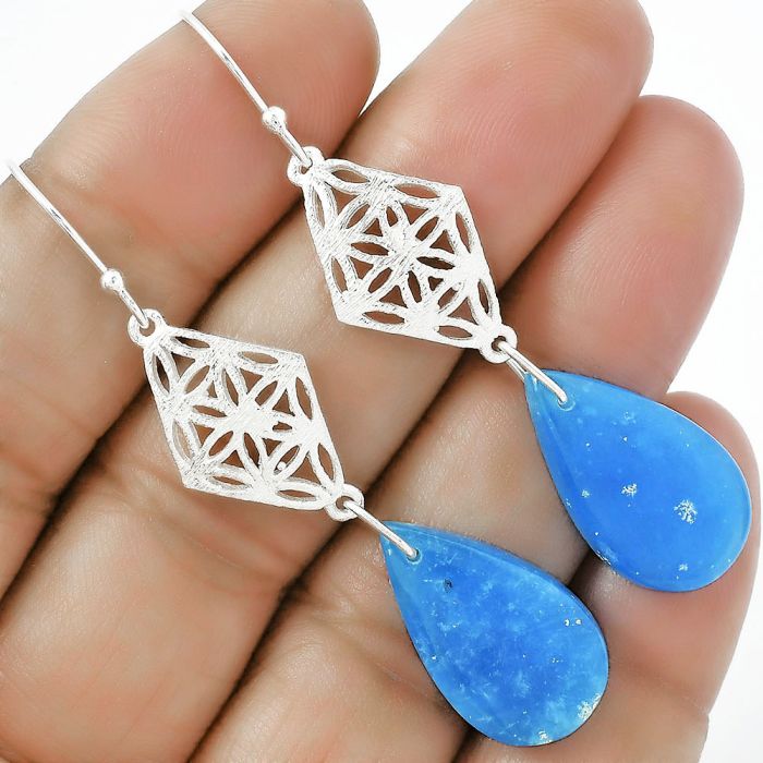 Natural Smithsonite Earrings SDE61105 E-1108, 12x22 mm