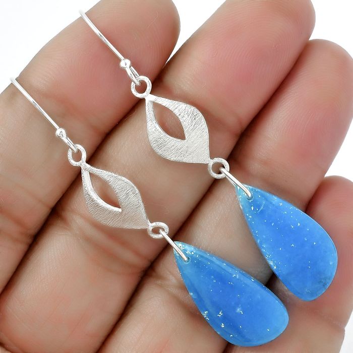 Natural Smithsonite Earrings SDE61283 E-1094, 11x23 mm