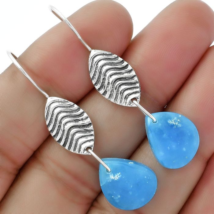 Natural Smithsonite Earrings SDE61977 E-1203, 11x14 mm