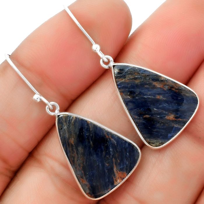 Natural Sodalite Earrings SDE62546 E-1001, 15x19 mm