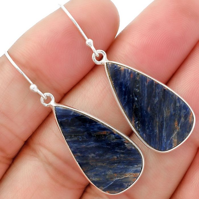 Natural Sodalite Earrings SDE63027 E-1001, 13x25 mm