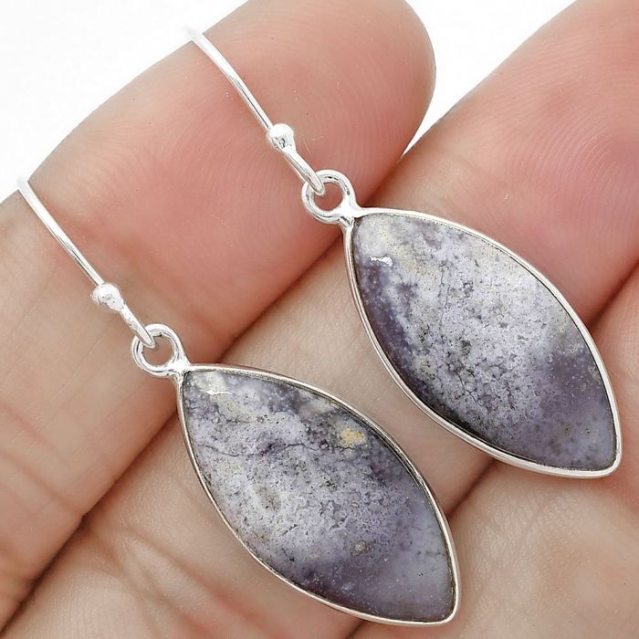 Natural Arizona Burro Creek Jasper Earrings SDE63340 E-1001, 13x22 mm