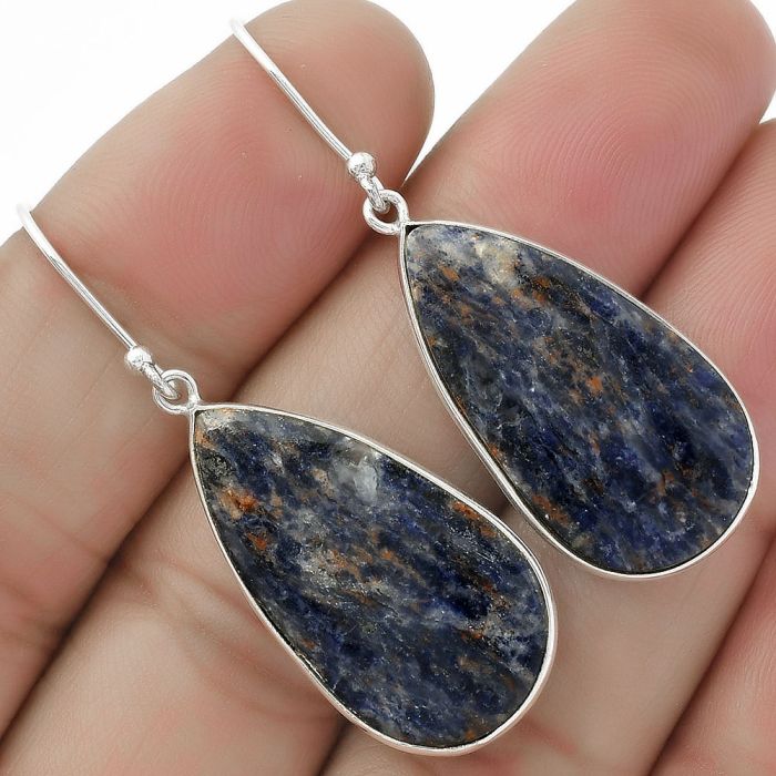 Natural Sodalite Earrings SDE64684 E-1001, 14x27 mm