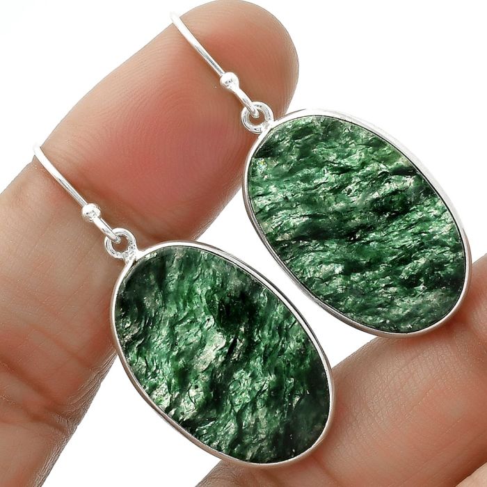 Natural Green Aventurine Earrings SDE65918 E-1001, 16x24 mm