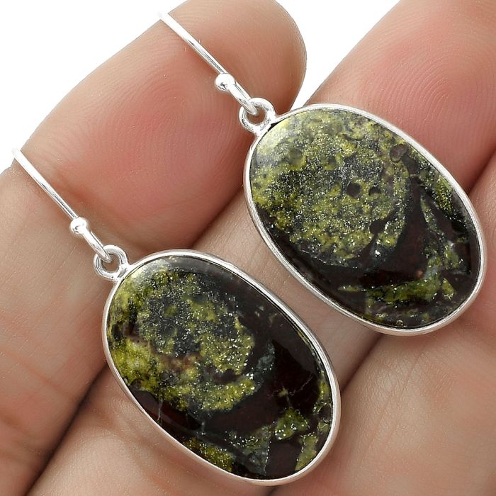 Dragon Blood Stone - South Africa Earrings SDE65922 E-1001, 15x22 mm