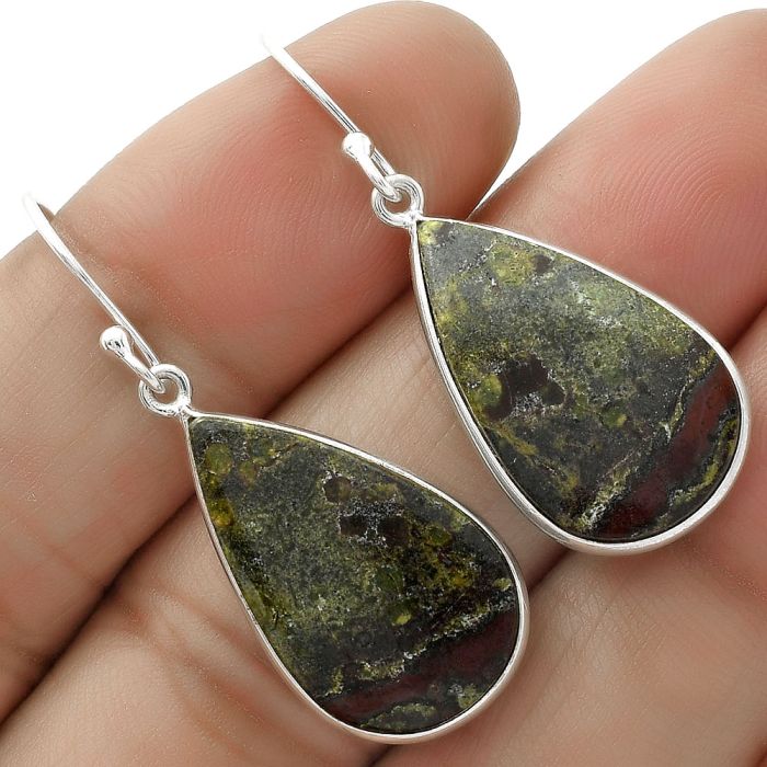 Dragon Blood Stone - South Africa Earrings SDE65983 E-1001, 14x22 mm