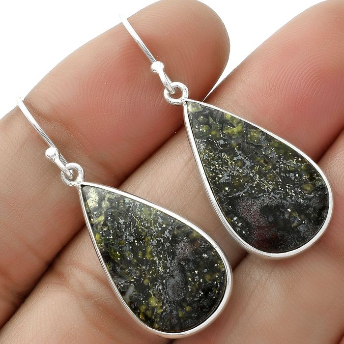 Dragon Blood Stone - South Africa Earrings SDE65993 E-1001, 13x23 mm