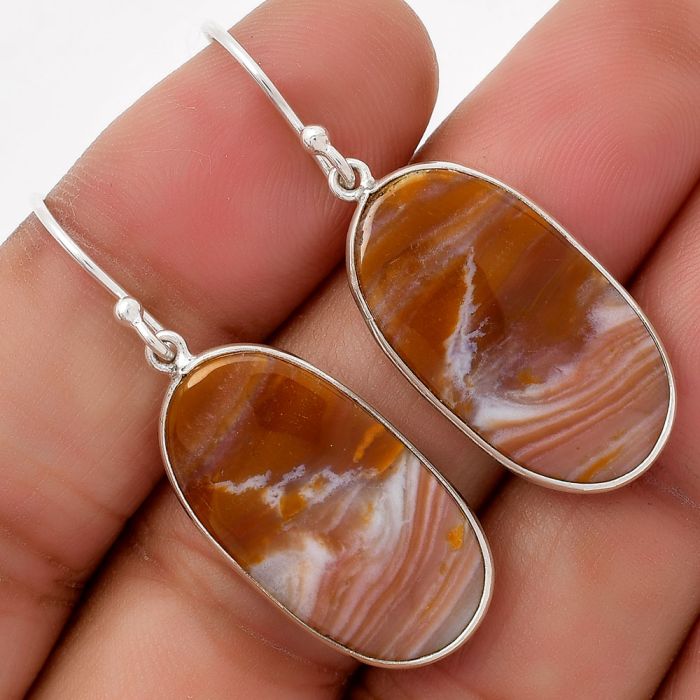 Natural Imperial Dedise Jasper Earrings SDE67809 E-1001, 14x25 mm