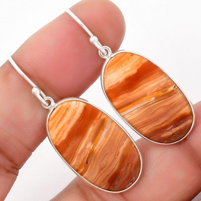 Natural Imperial Dedise Jasper Earrings SDE67857 E-1001, 14x25 mm