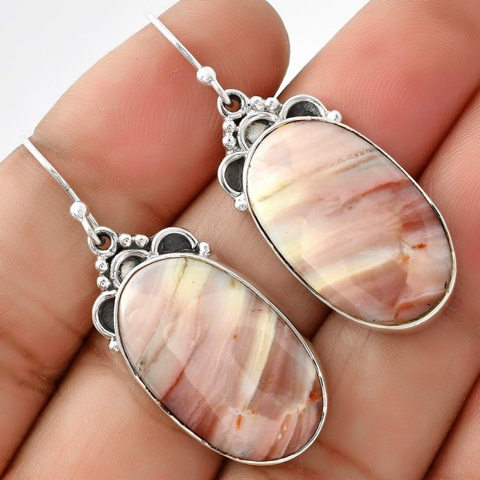 Natural Imperial Dedise Jasper Earrings SDE68855 E-1057, 14x24 mm