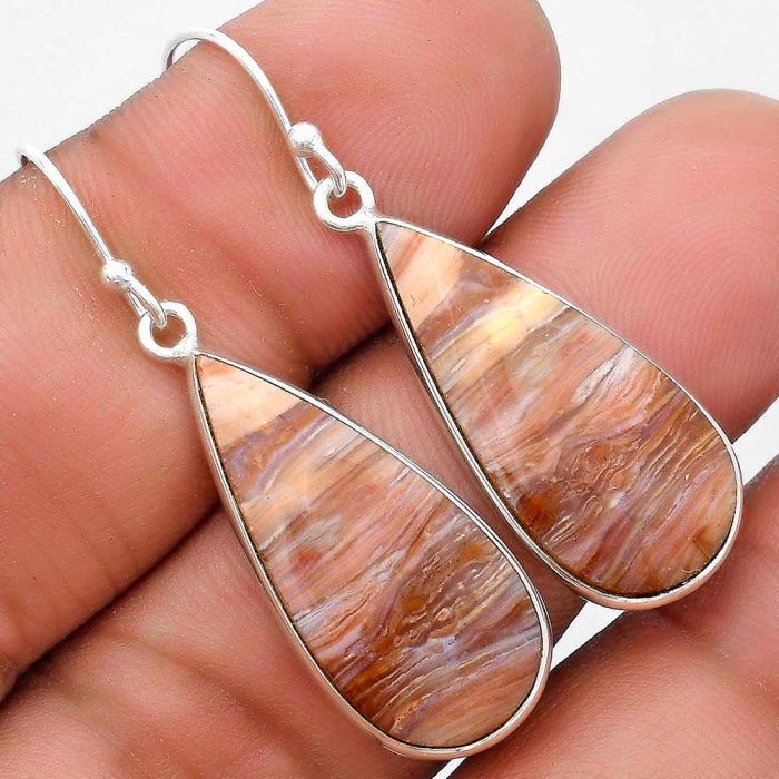 Natural Imperial Dedise Jasper Earrings SDE69438 E-1001, 12x26 mm