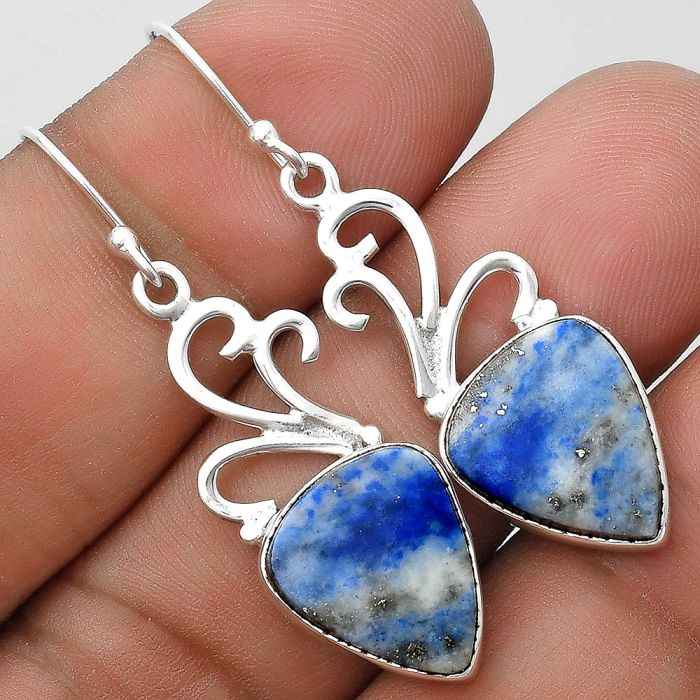 Natural Lapis Lazuli - Afghanistan Earrings SDE70899 E-1212, 12x15 mm