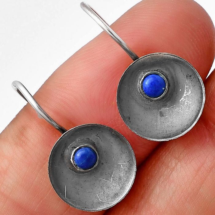 Lapis Lazuli Earrings SDE77247 E-1241, 3x3 mm