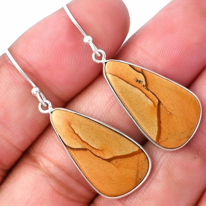 Picture Jasper Earrings SDE78483 E-1001, 13x24 mm