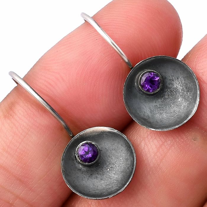 Amethyst Earrings SDE79057 E-1241, 3x3 mm