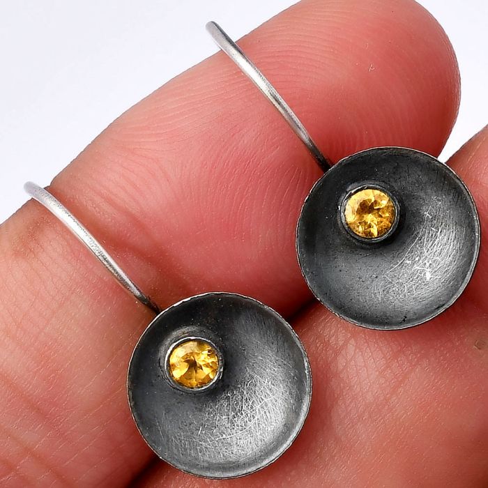 Citrine Earrings SDE79068 E-1241, 3x3 mm