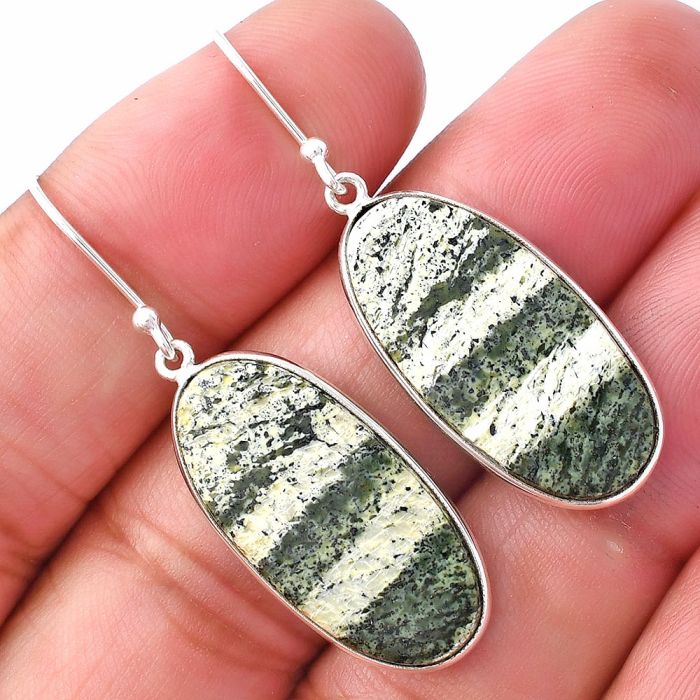 Natural Chrysotile Earrings SDE79446 E-1001, 13x25 mm