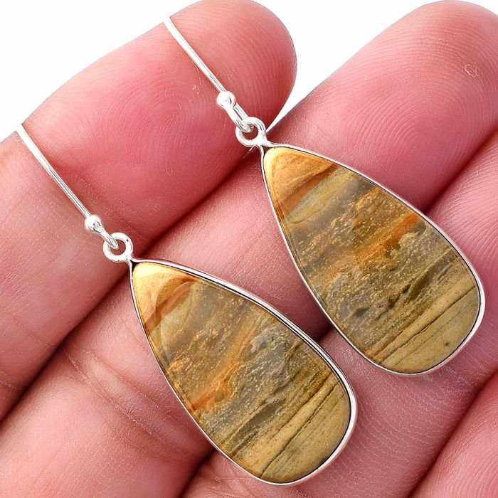 Polygram Jasper Earrings SDE79777 E-1001, 13x26 mm