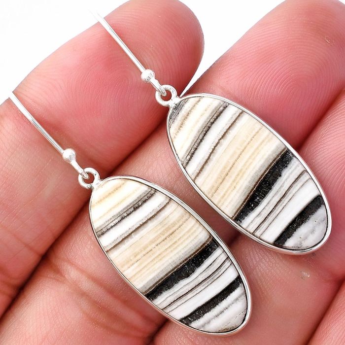 Prairie Agate Earrings SDE79940 E-1001, 12x26 mm