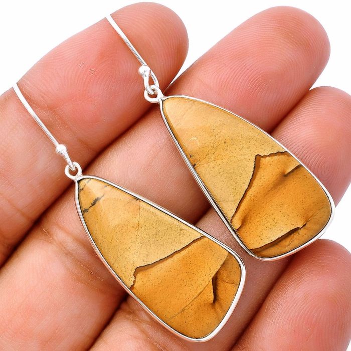 Picture Jasper Earrings SDE81777 E-1001, 15x31 mm