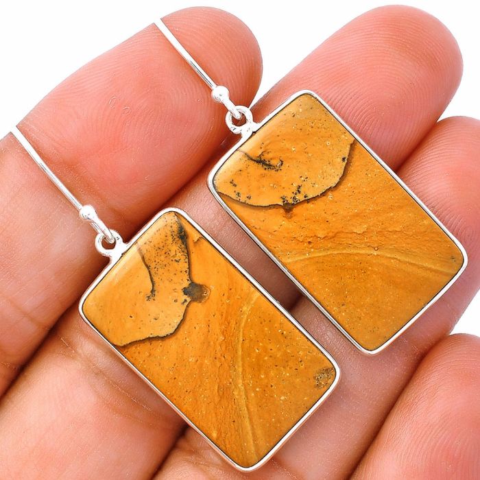 Picture Jasper Earrings SDE81778 E-1001, 15x25 mm