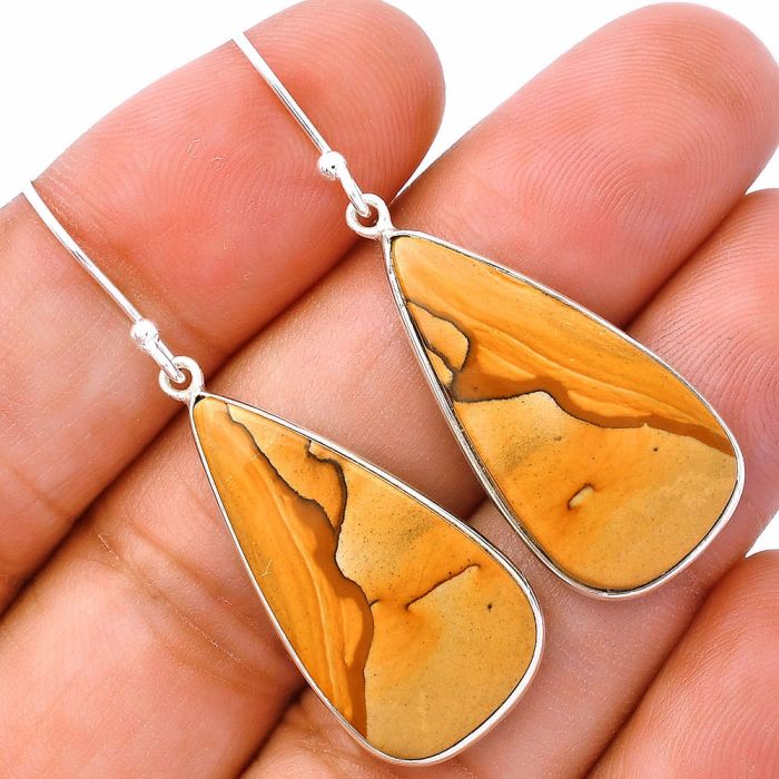 Picture Jasper Earrings SDE81781 E-1001, 14x27 mm