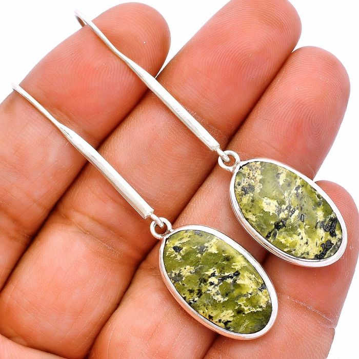 Serpentine Earrings SDE81887 E-1076, 12x22 mm