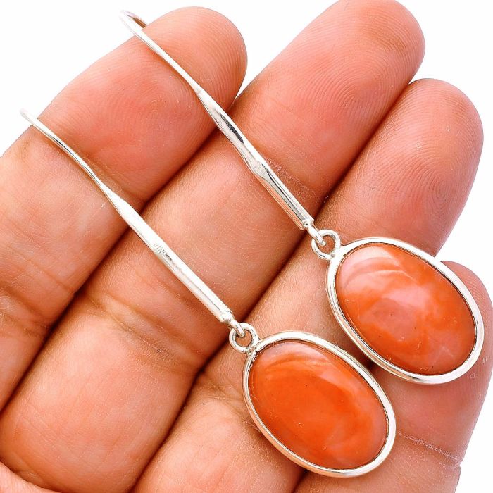 Guava Quartz Earrings SDE81910 E-1076, 12x19 mm