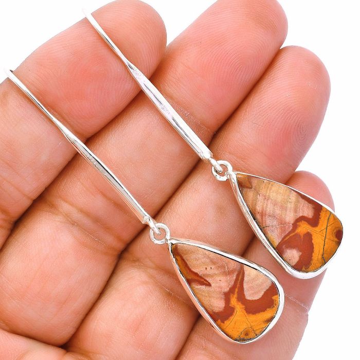 Noreena Jasper Earrings SDE81957 E-1076, 12x22 mm